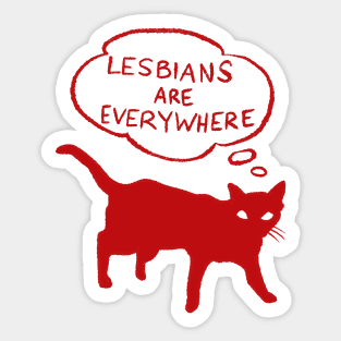 Lesbian Cat Sticker